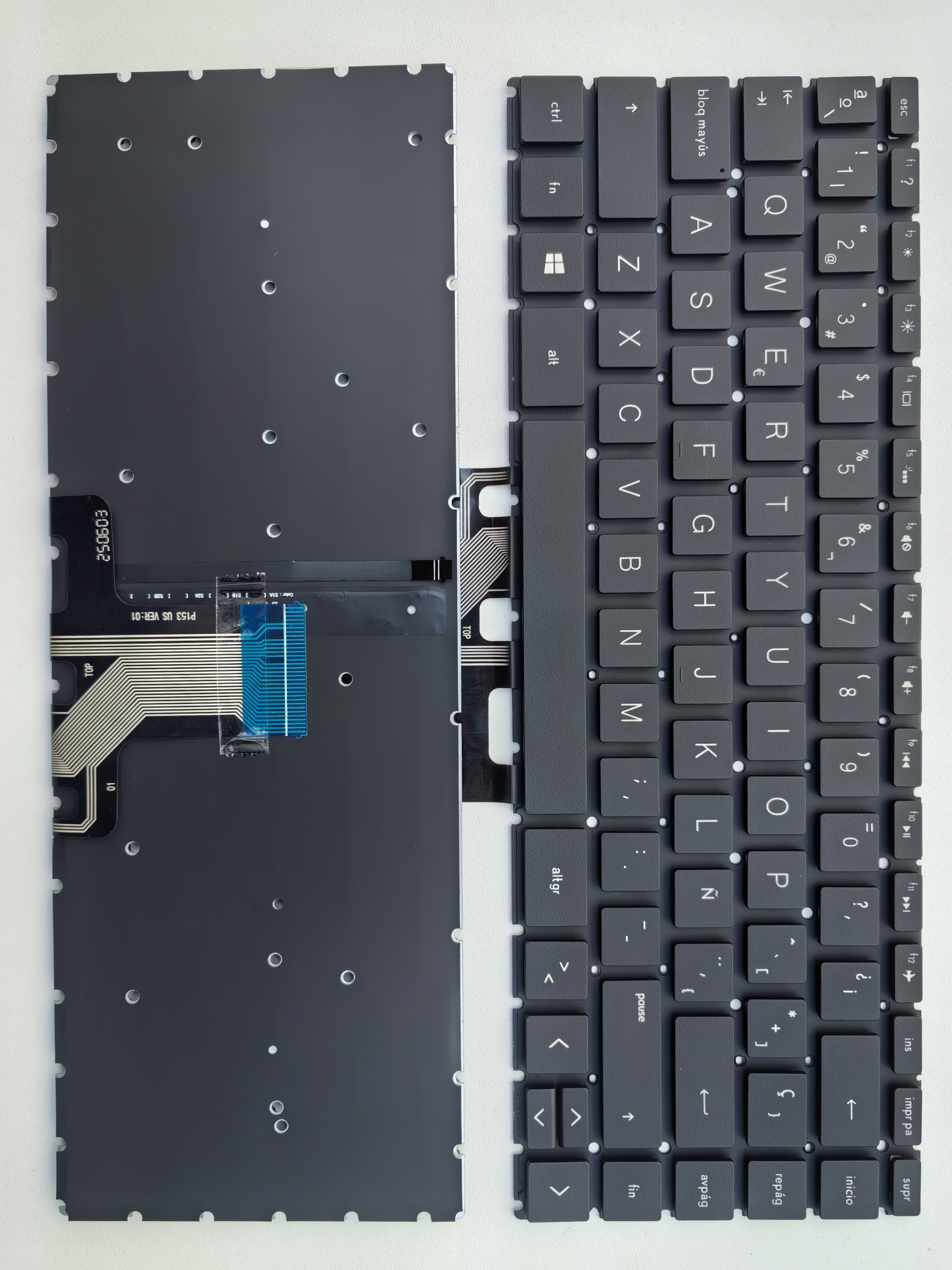 Picture of New Replacement Laptop Keyboard For HP 14-CE small carriage return BLACK Backlit (OEM) SP Layout